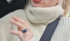 Carsmoking with Red Lipstick