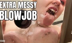 Messy Spit & Mouth Fetish Blow Job