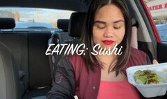 Eating: Sushi Roll in the car CC