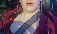 FaceTime POV Domme in a Push Up Bra Smoking While Driving on Bumpy Roads
