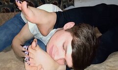 Gone crazy about her feet with new pedicure WMV