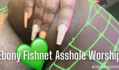 Ebony Fishnet Asshole Worship by Royal Ro hd mp4 1080p - asshole fetish, ebony ass worship, ebony ass fetish, fishnet stockings, ass spreading