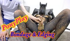 PonyPlay Bondage Edging - Jockey Kyle trains and edges a needy pony boy, putting him through his paces