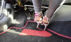 Christal Deal first video - denting and revving a car - Feet POV only