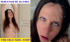 Trained Girl: Two Facials Non-Stop, Weirdly Exciting Footage, POV