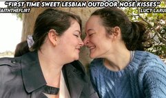 First Time Sweet Lesbian Outdoor Nose Kisses with Faith