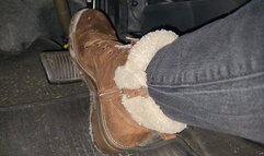 Snowy Drive in Fergie Wedge Boots