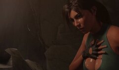 Lara Croft gets her asshole tentacle banged