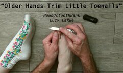 Older Hands Trim Little Toenails