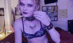 TS Goth Bimbo Veronika Vale Plays with Her Toys
