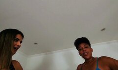 Double Face sitting interracial, part 1, by Rainha Nicole, Queen Black and Satina, (cam by Manu) FULL HD