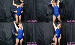 Momo Fukuda - A cheeky beautiful girl in a school swimsuit is tickled and in agony - Standing restraint edition - (MF TICKLING) (Momo's ULTRA HARD TICKLING part1)