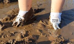 Ruining my White Converse Sneakers in Mud