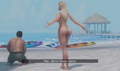 Mia 2 - Cheating at the beach resort with BBC while boyfriend around corner