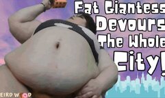 Fat Giantess Vores the Whole City! - WMV