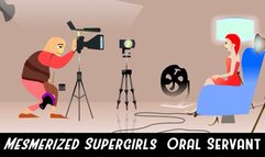 Mesmerized Supergirl Gives oral 2