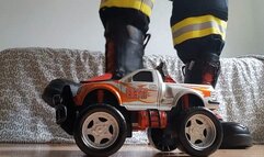 Firefighter Crushing Toy Truck