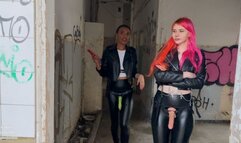 Leather Goddesses destroy anal whore