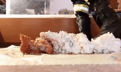 Firefighter Stomping some Food