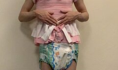 Sissy boy Jaden is all worked up in his diapers and little pink skirt, but will he be allowed to cum???