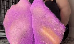 Silent Colorful Socks - Goddess Alya enchants in this sexy silent sock worship clip featuring sock worship, dirty feet, foot worship, and more