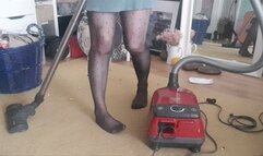 Messy vacuuming, legos, sock, pantyhose and feet