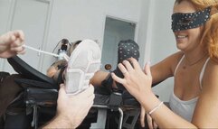 Cristal intense female and male soles tickling