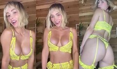 Sara Jean Underwood Sexy Yellow Lingerie Video Leaked