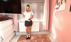 Danielle Schoolgirl Steps On His Head With Her Chunky School Shoes 2 (4K)