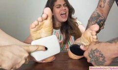 Serious foot tickling challenge