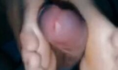 Great footjob of couple with soles dirty with sperm 1080HD