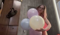 Emma's Naughty Balloon Popping Antics