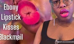 Ebony Lipstick Kissess Blackmail-fantasy - Royal Ro findom ebony lips closeup plexiglass kisses hd mp4 1080p