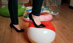 Top 30 min! High Heels Inflatable rings and ball crush, high heels crush inflatable, inflatable crush