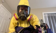 GAS MASK and GLOVED Sierra Rescues Coworker
