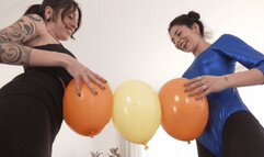 Mayla and Valerie have a fun with these baloons ( FETISH )