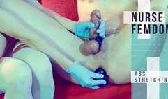 Hot NURSE extracts CUM from a PLUGGED ASS patient
