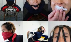Young cute Chinese submissive girl in strict chair tie and multi gagged (wmv)