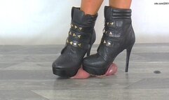 Shredded Under Ambers Stiletto Rock Boots - Feet Cam - Extreme Cock and Balls Trample - CB43-2