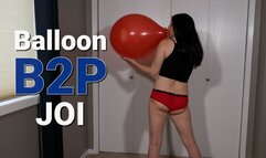 Red Balloon B2P JOI Black Croptop and Red Bikini Panties - Kylie Jacobs - MP4 1080p HD