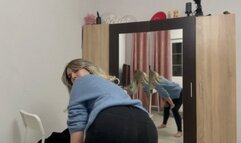Farting in tight black new jeans 3