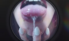 Succubus Drool Licking and Mouth Fetish JOI