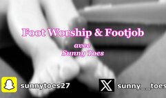 SUNNY TOES - FOOT WORSHIP & FOOTJOB : Un lendemain de soirée intéressant !