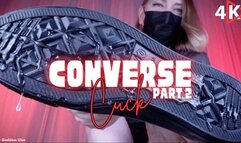 Converse Cuck Part 2 - 4K - The Goddess Clue, Cuckold Clean Up, Cum Eating Instructions, Femdom Girlfriend, Cuck Boyfriend, Shoe Fetish, Foot Fetish, Converse and Shoe Cleaning POV