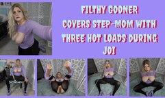 FILTHY GOONER COVERS STEP MOM with HOT THREE LOADS during JOI - 4K