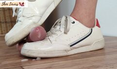 White sneakers shoejob, cock crush-1080-bgm