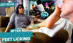 After the workout my feet and socks are licked! ( Sweaty Socks and Feet licking with Lady Nisha ) - Full HD MP4