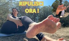 RIPULISCI ORA PIEDI ALL'APERTO