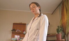 Sexy nurse Nikky healing the patient with cum therapy