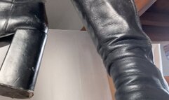 A boot fetish dream - Tramplegirls Buffalo T24400 Plateau Boots - Upskirt POV and underglass views on my well worn Boots -